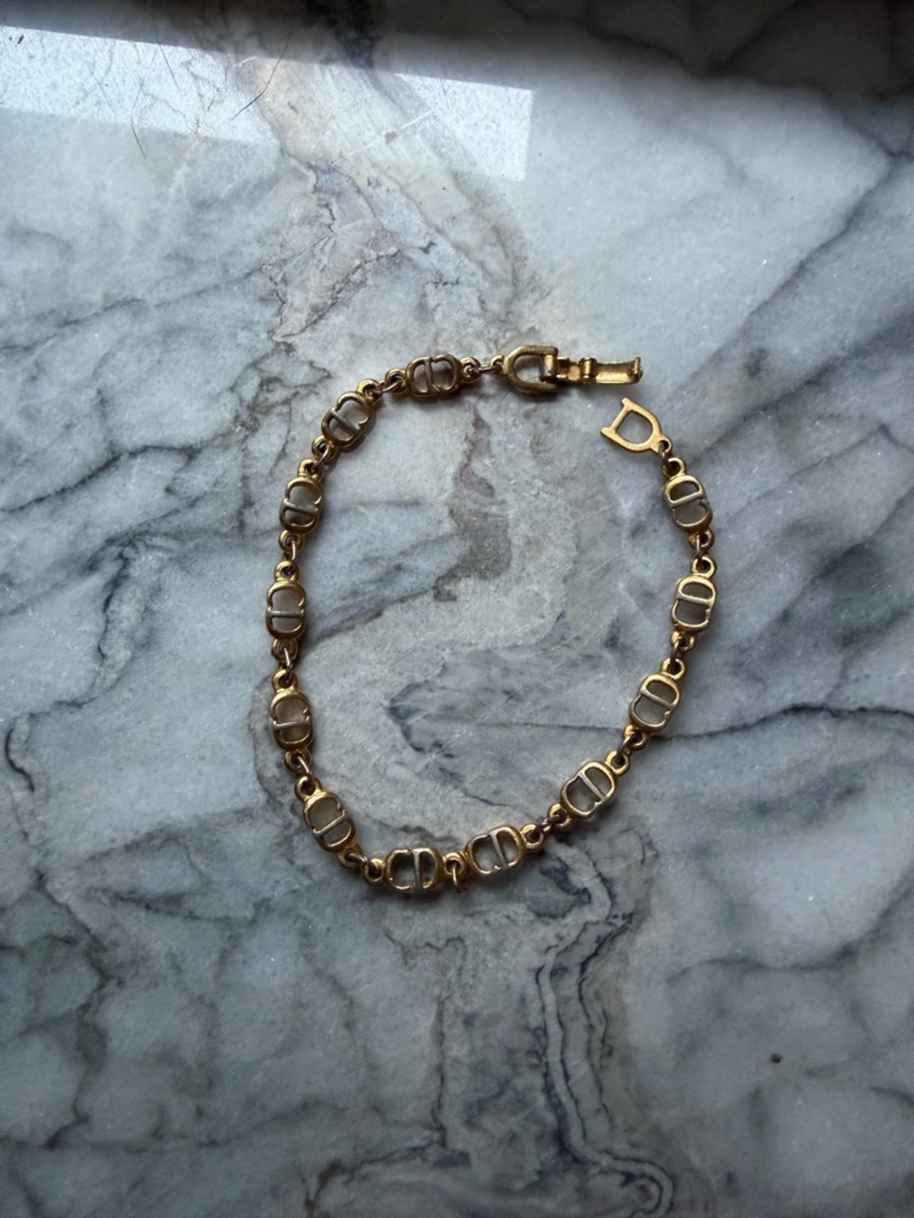DIOR Gold Women's Logo-Link Bracelet